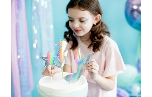 Mermaid Party Taart Toppers - set van 3 - Mermaid Feestartikelen