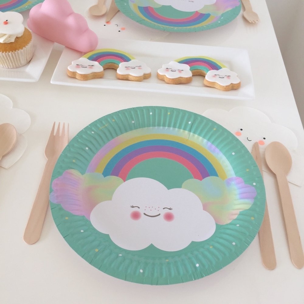 Cookie Cutter (Uitsteker) Regenboog met wolkjes - per stuk - uitsteekvormen