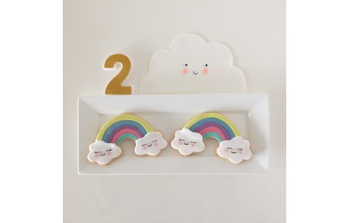 2 Jaar Kaarsje Goud & Glitter - per stuk - 7 cm