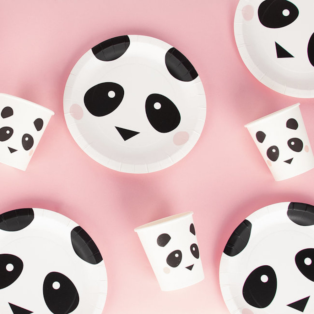 Mini Panda Bekers - 8 stuks - Feestartikelen voor een panda feestje