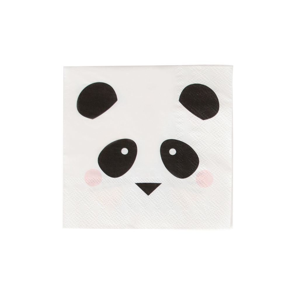 Mini Panda Servetjes - 20 stuks - Feestartikelen voor een panda feestje