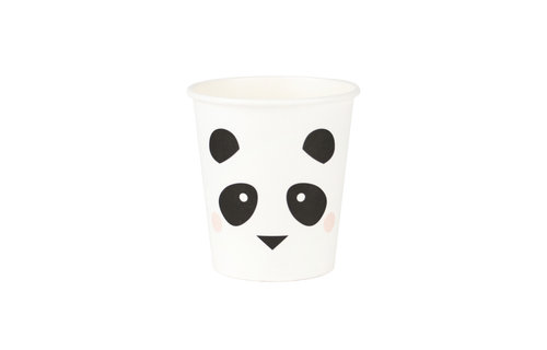 Mini Panda Bekers - 8 stuks - Feestartikelen voor een panda feestje