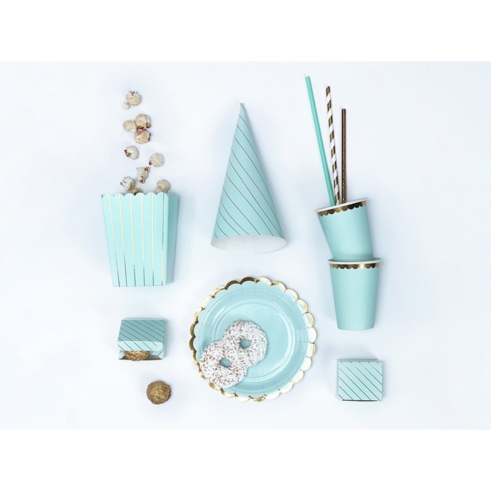 Bekers Mint & Goud - 6 stuks