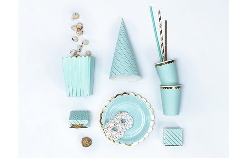 Bekers Mint & Goud - 6 stuks