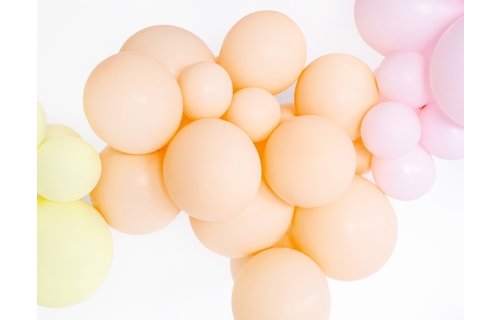 Ballonnen Pastel Peach (Klein) - 100 stuks - 12 cm - Pastel ballonnen