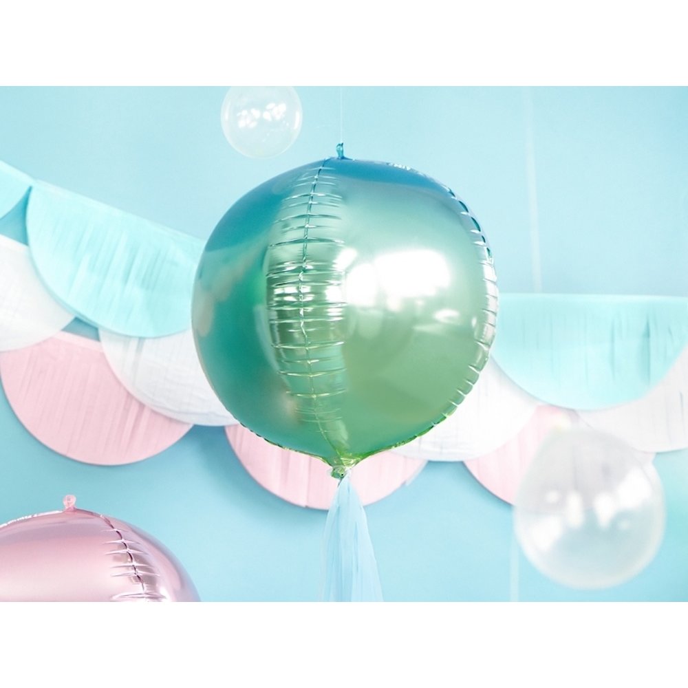 Orbz Folieballon Ombre Blauw en Groen - per stuk - Orbz ballonnen