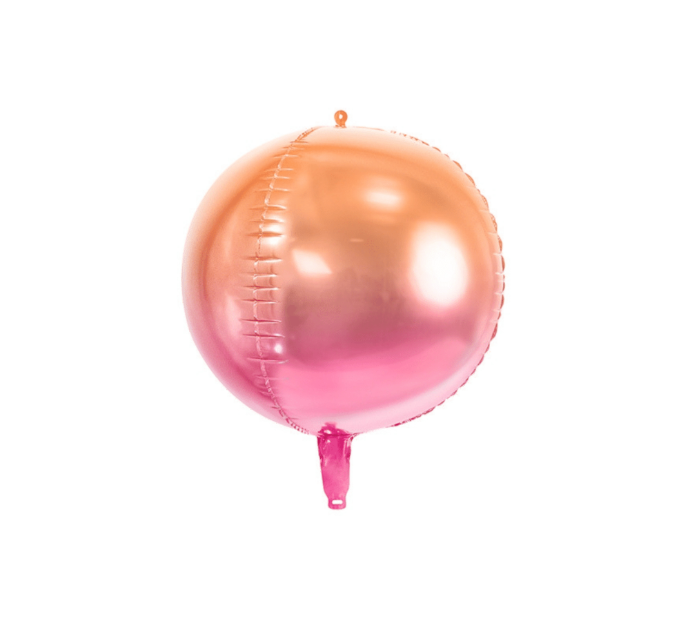 Orbz Folieballon Ombre Roze en Oranje - per stuk - Orbz ballonnen