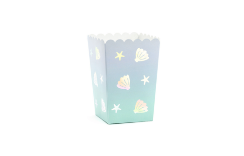 Narwal Party Popcornbakjes - 6 stuks - Narwal feestartikelen en versiering