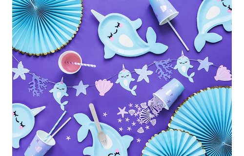 Narwal Party Slinger (DIY) - per stuk - Narwal feestartikelen en versiering