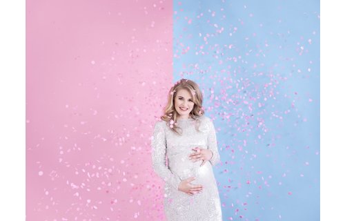Gender Reveal Confetti Kanon XL Roze - per stuk - Boy or Girl