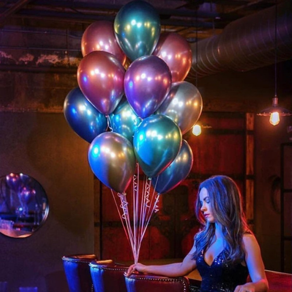 Chroom Ballonnen Roze (Mauve) - 100 stuks - Solid shine ballonnen