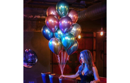 Chroom Ballonnen Paars - 100 stuks - Solid shine ballonnen