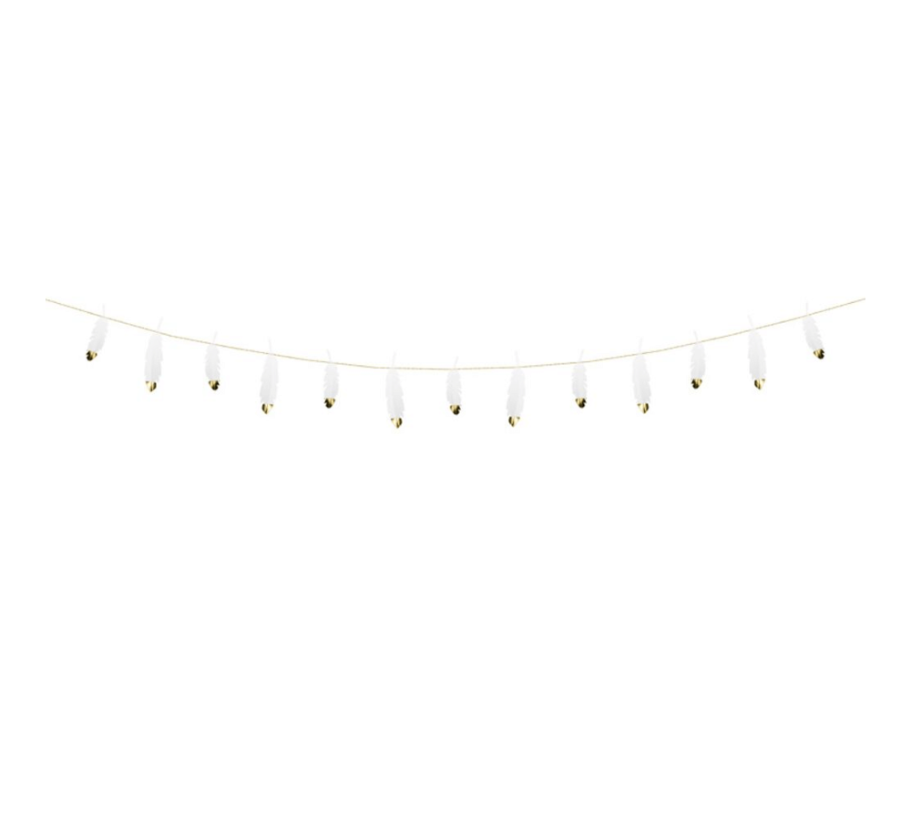 Slinger met veertjes - per stuk - Boho/ Rustic