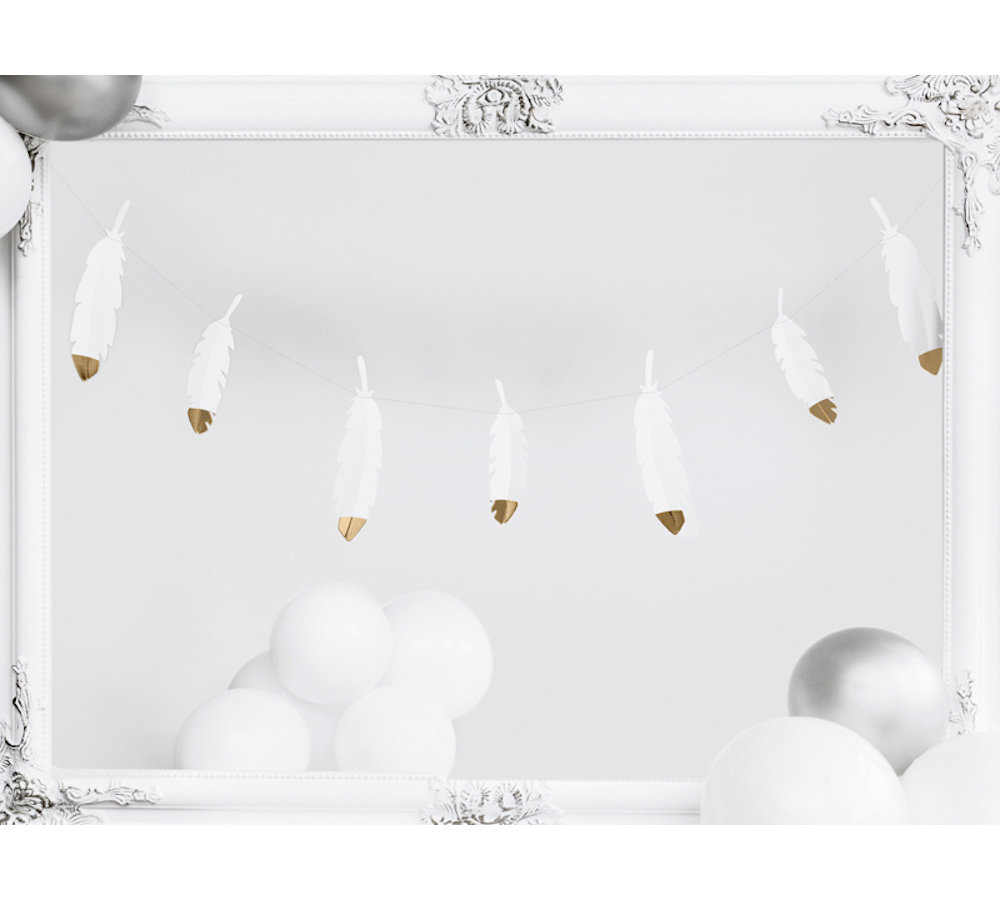 Slinger met veertjes - per stuk - Boho/ Rustic