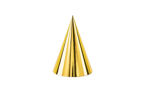 Feesthoedjes Goud - 6 stuks - Hoedjes