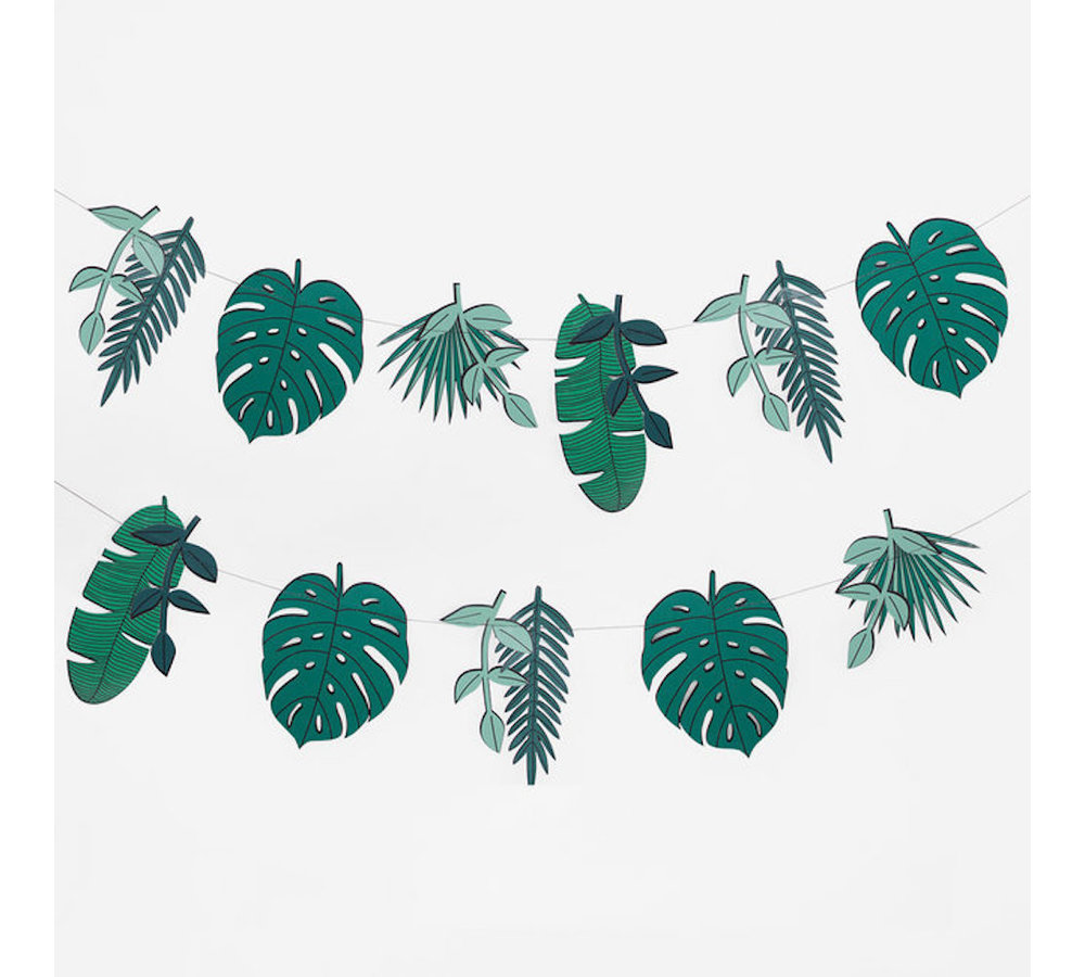 Tropical Slinger - per stuk - Monstera en Palmbladeren