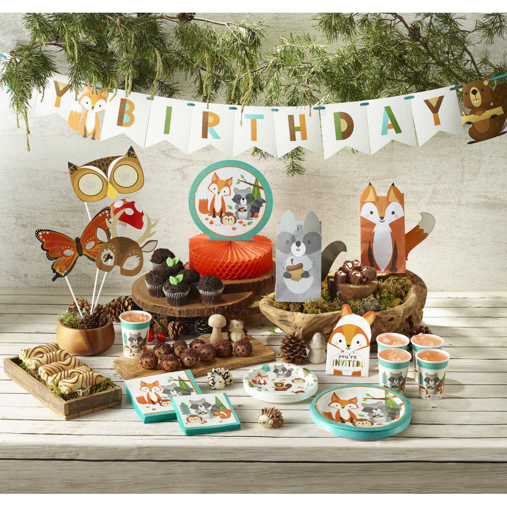 Woodland Animals Uitdeelzakjes - 8 stuks - Bosdieren feestartikelen en versiering