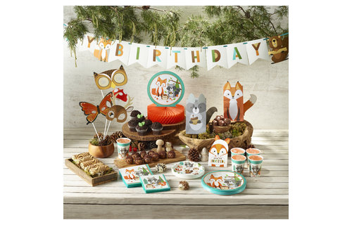 Woodland Animals Uitdeelzakjes - 8 stuks - Bosdieren feestartikelen en versiering