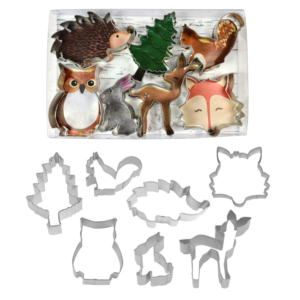 Woodland Cookie Cutters Kit - Set van 7 - Bosdieren feestartikelen en versiering