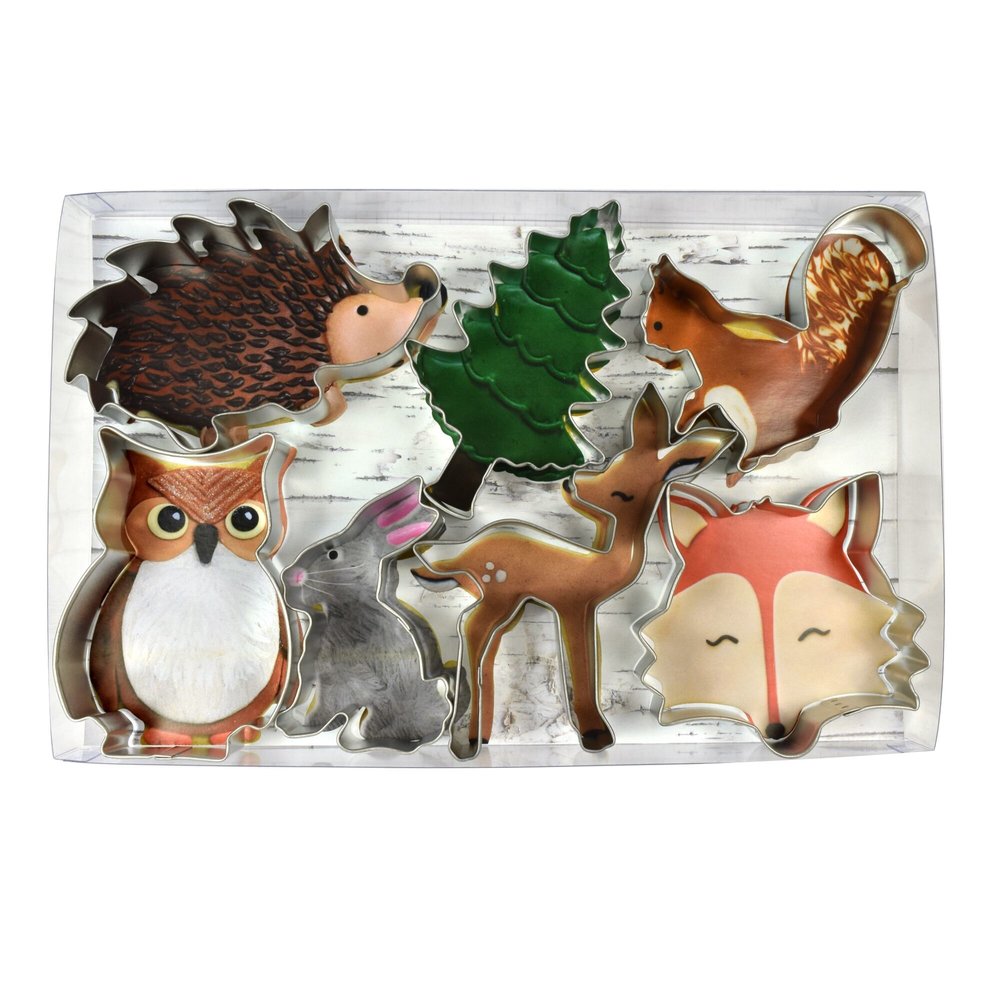 Woodland Cookie Cutters Kit - Set van 7 - Bosdieren feestartikelen en versiering