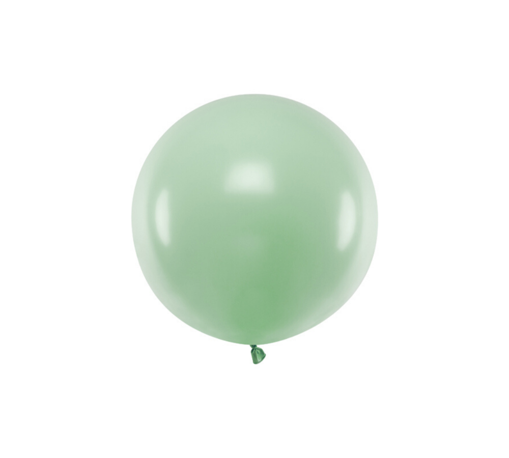 Jumbo Ballon Pastel Pistache Groen - per stuk - Ronde ballonnen 60 cm