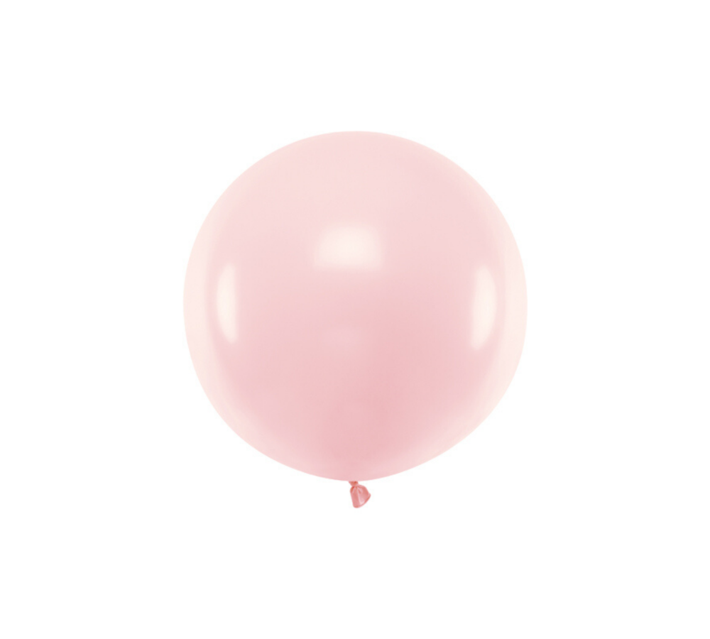 Jumbo Ballon Pastel Roze - per stuk - Ronde ballonnen 60 cm