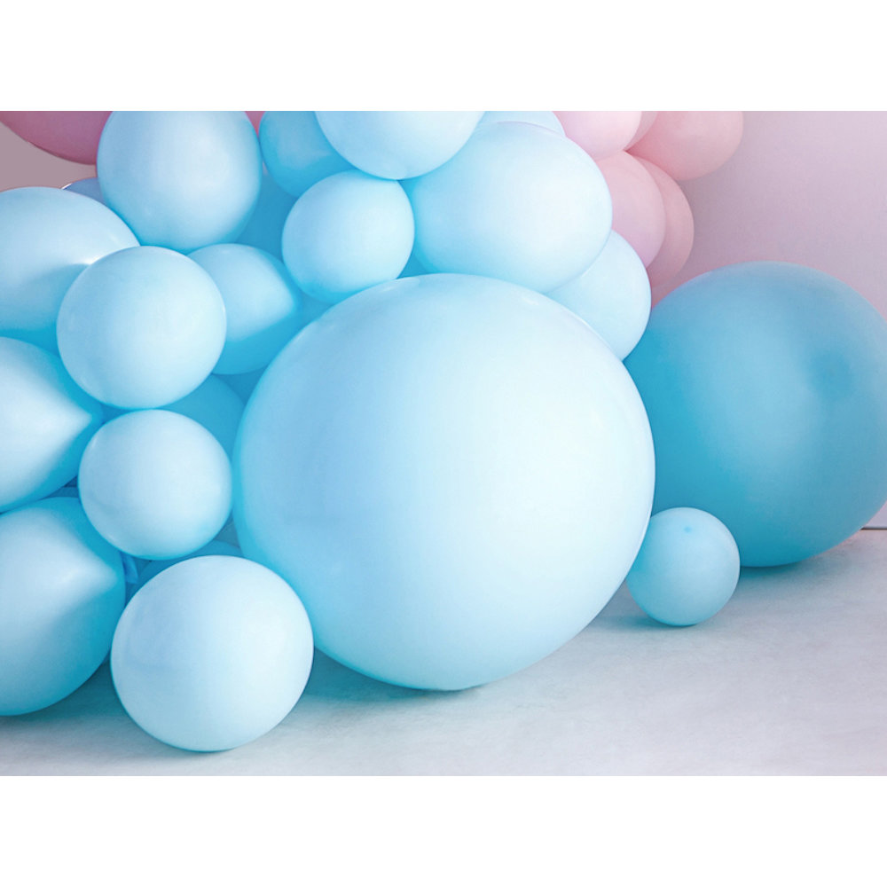 Jumbo Ballon Pastel Blauw - per stuk - Ronde ballonnen 60 cm