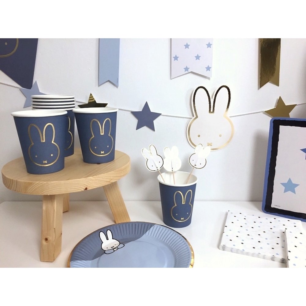 Nijntje Baby Blauw Bekers - 8 stuks - Feest met nijntje