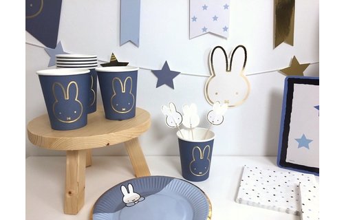 Nijntje Baby Blauw Bekers - 8 stuks - Feest met nijntje