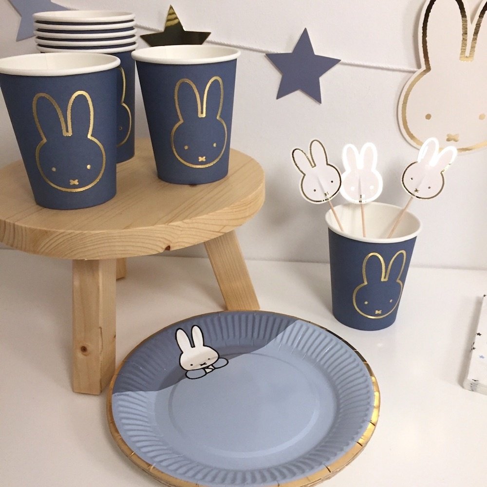 Nijntje Baby Blauw Bekers - 8 stuks - Feest met nijntje