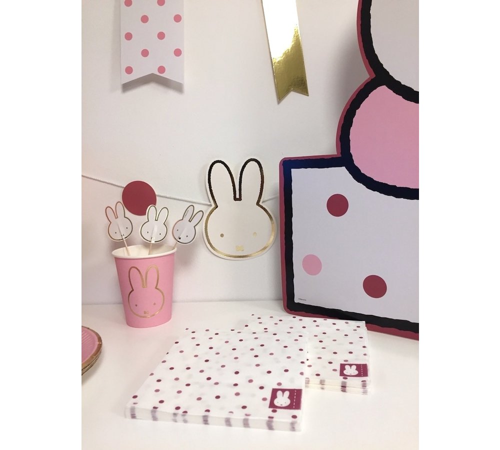 Nijntje Baby Roze Servetjes - 20 stuks - Feest met nijntje