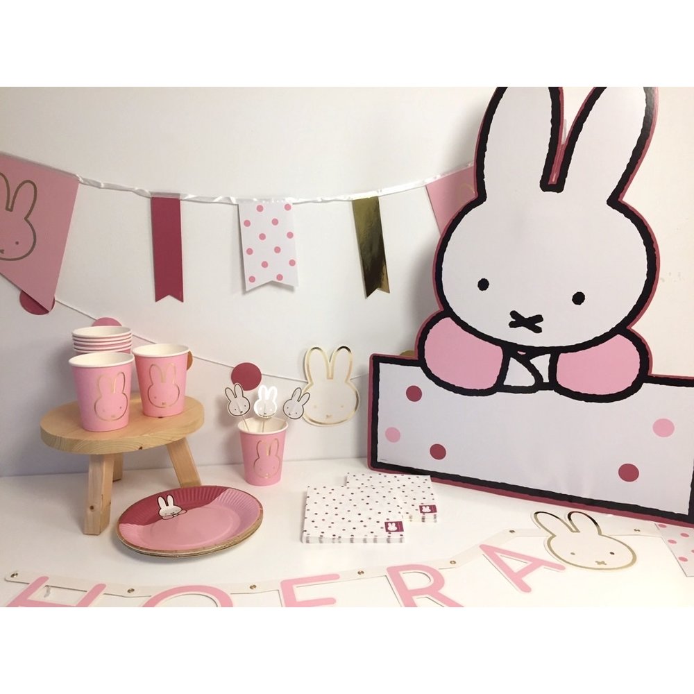 Nijntje Baby Roze Bekers - 8 stuks - Feest met nijntje