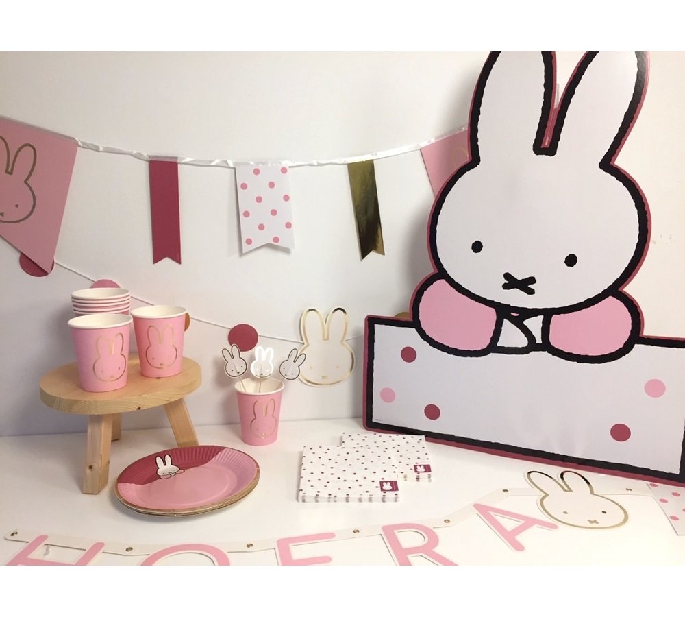 Nijntje Baby Roze Bekers - 8 stuks - Feest met nijntje