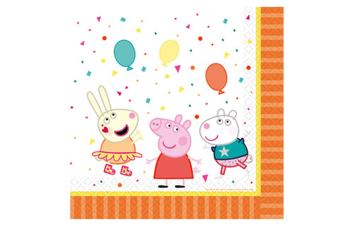 Peppa Pig Servetten - 16 stuks - Peppa Pig feestartikelen