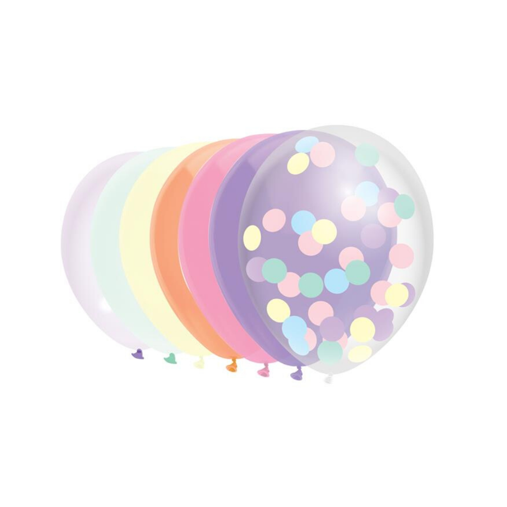 lens schildpad cement Ballonnen mix pastel - 10 stuks | Confetti en effen ballonnen - Hieppp
