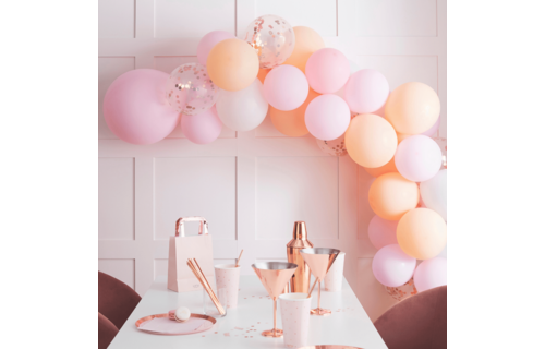 Ballonnenboog Blush DIY Pakket - per set - Ballon set mat peach, pink en roségoud