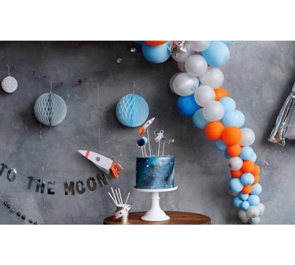 Space Raket Bekers - 8 stuks - To the Moon feestartikelen