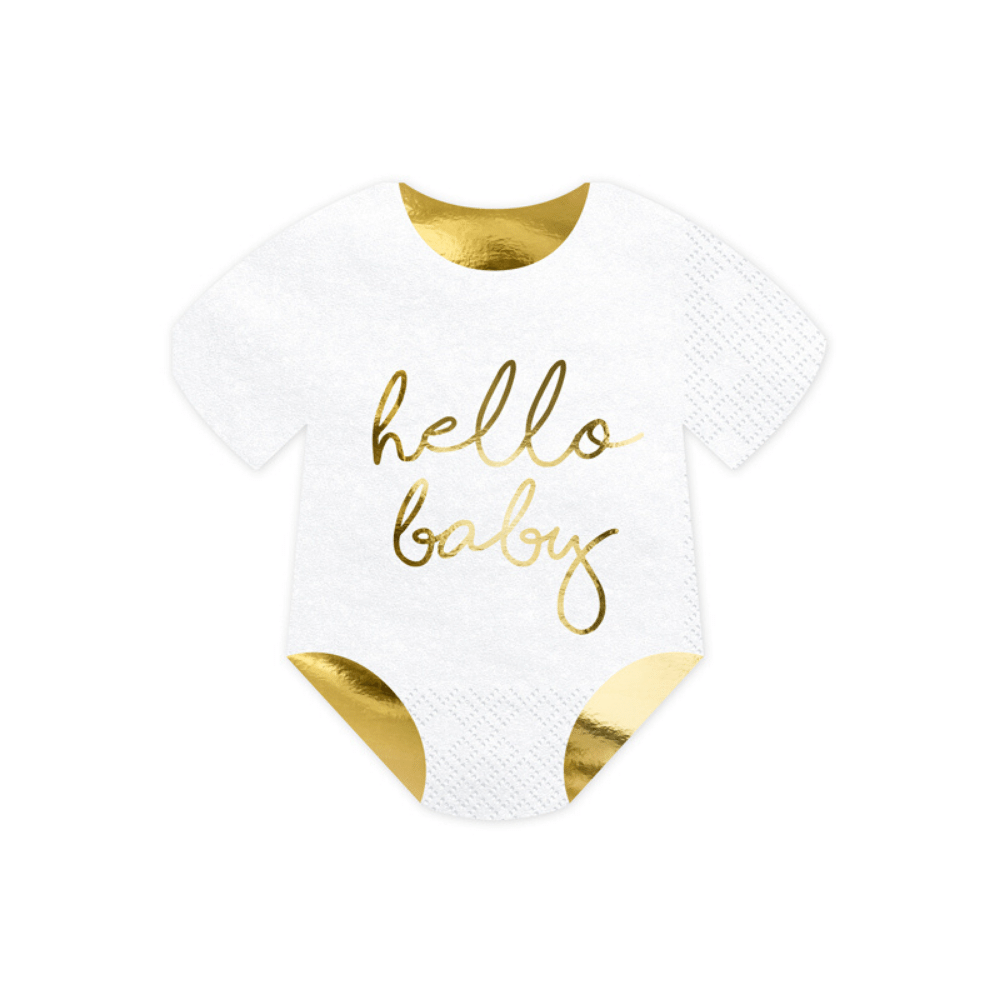 Hello Baby Servetten - 20 stuks - Servetten voor een geboortefeestje