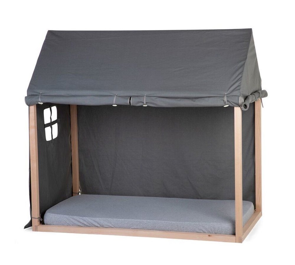Cover Huis Bedframe Antraciet - 70 x 140 - Maak van het bed een tent