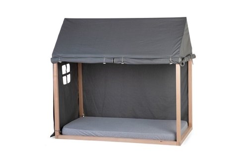 Cover Huis Bedframe Antraciet - 70 x 140 - Maak van het bed een tent