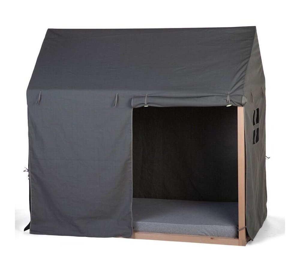 Cover Huis Bedframe Antraciet - 70 x 140 - Maak van het bed een tent