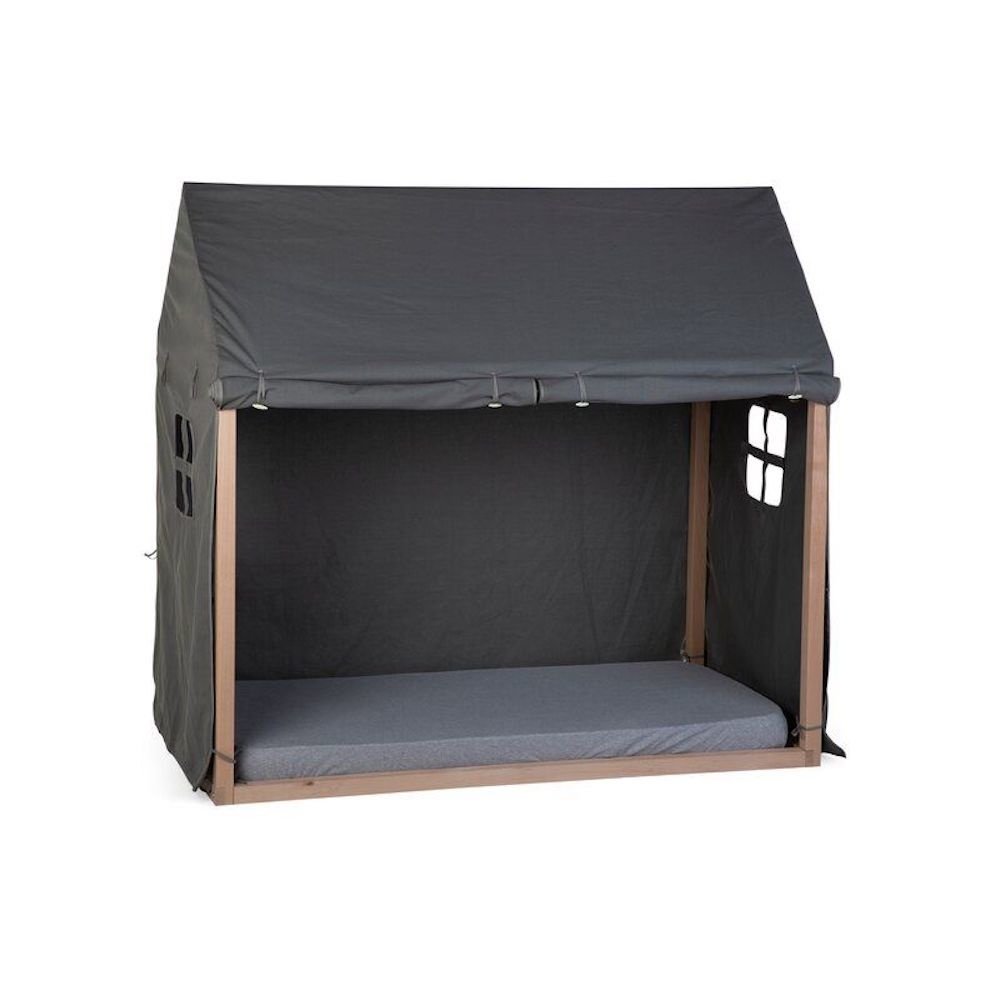 Cover Huis Bedframe Antraciet - 70 x 140 - Maak van het bed een tent