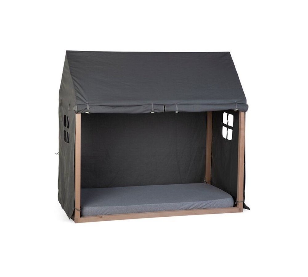 Cover Huis Bedframe Antraciet - 70 x 140 - Maak van het bed een tent