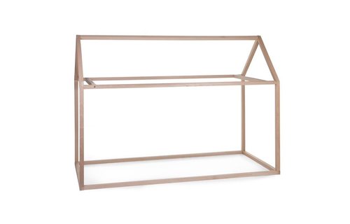 Huis Bedframe - 90 x 200 - Hout Naturel