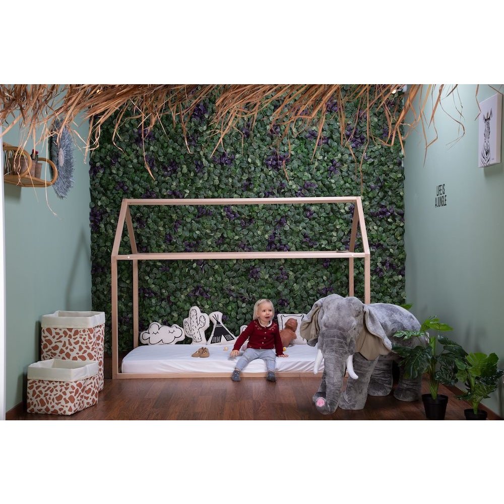 Huis Bedframe - 90 x 200 - Hout Naturel