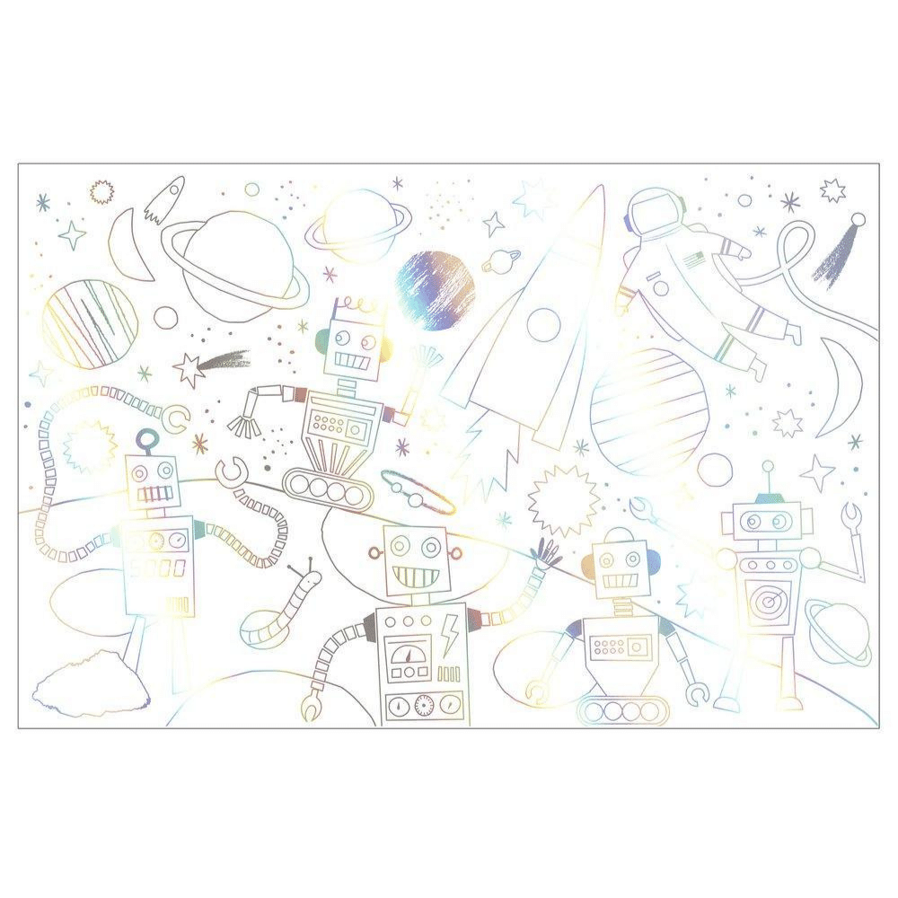 Space en Robot Kleurposters - set van 2 - XL Kleurplaten