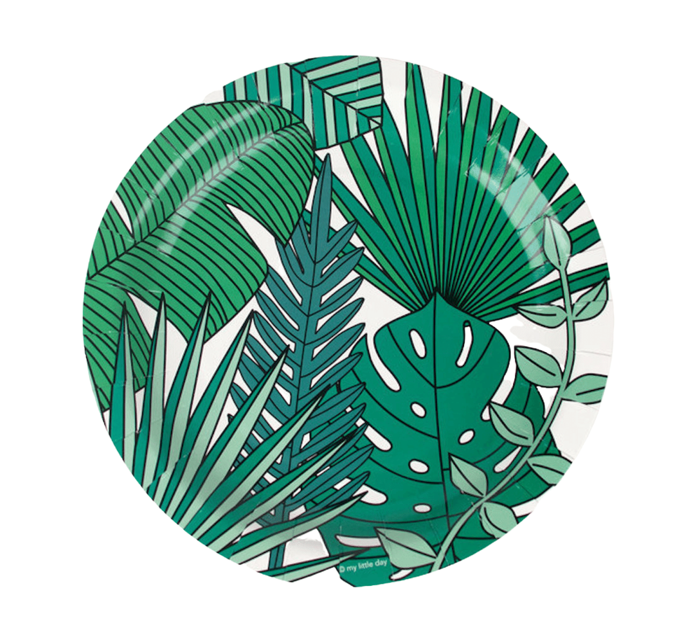 Tropical Borden - 8 stuks - Tropische Feestartikelen