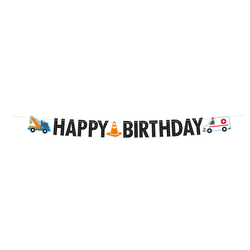 Redders op de Weg Slinger - per stuk - Letterslinger 'Happy Birthday'