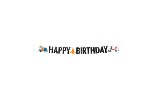 Redders op de Weg Slinger - per stuk - Letterslinger 'Happy Birthday'