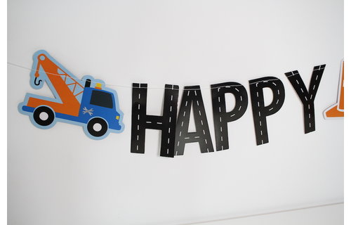 Redders op de Weg Slinger - per stuk - Letterslinger 'Happy Birthday'